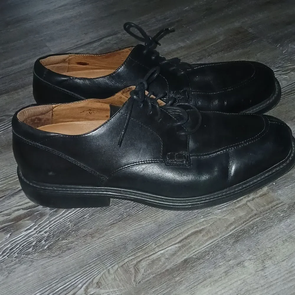 Florsheim leather Comfortech Dot Matrix system black dress oxford shoes Sz 13